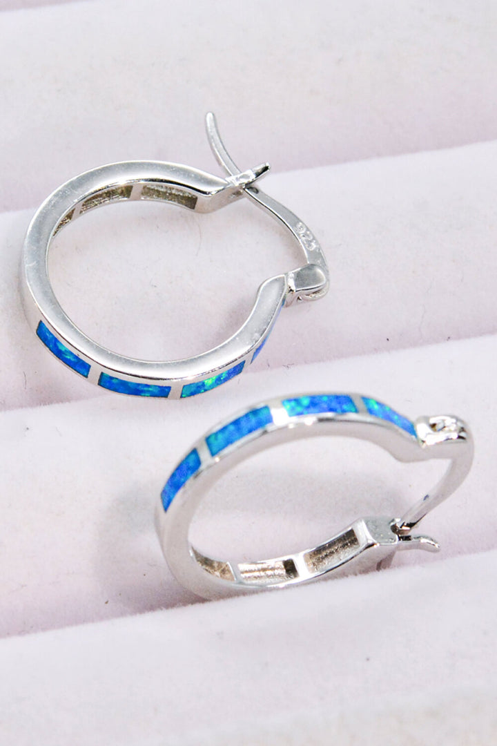 Lovelier Than Ever Opal Platinum-Plated Earrings for Elegance