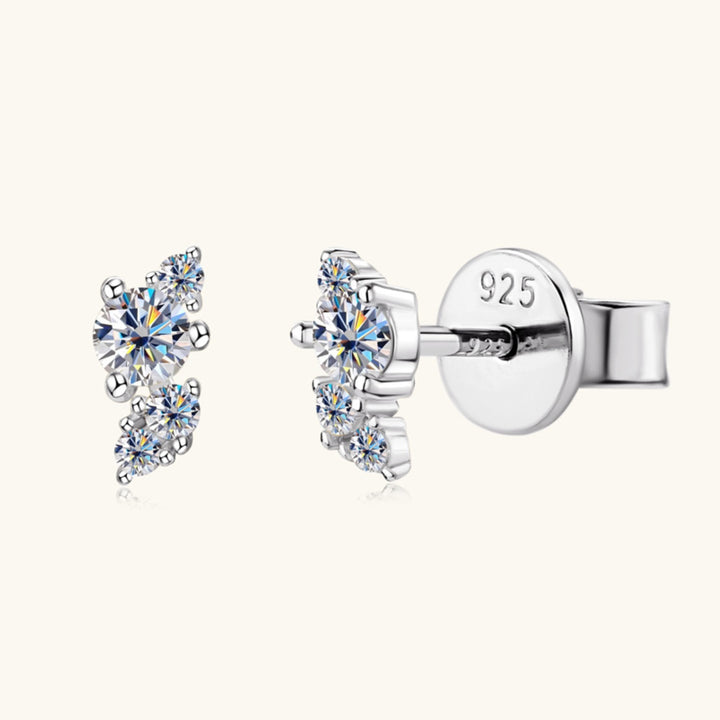 Elegant 925 Sterling Silver Moissanite Stud Earrings