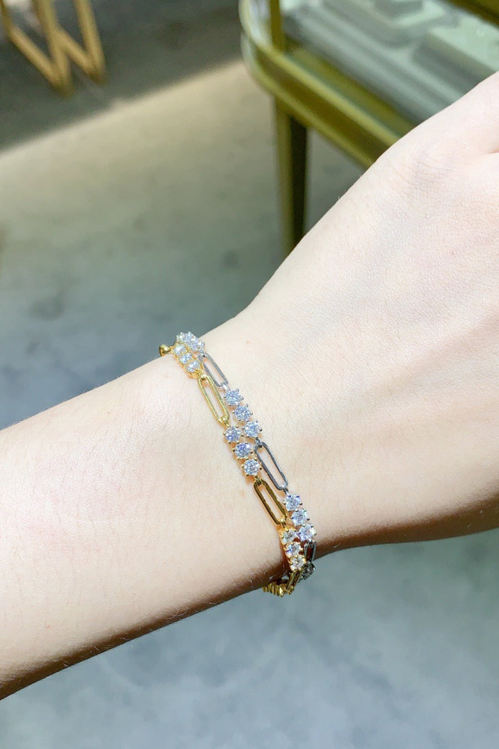 1.8 Carat Moissanite 925 Sterling Silver Bracelet for Elegance