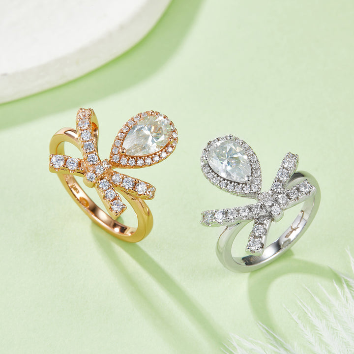 1 Carat Moissanite Zircon 925 Sterling Silver Ring Luxury