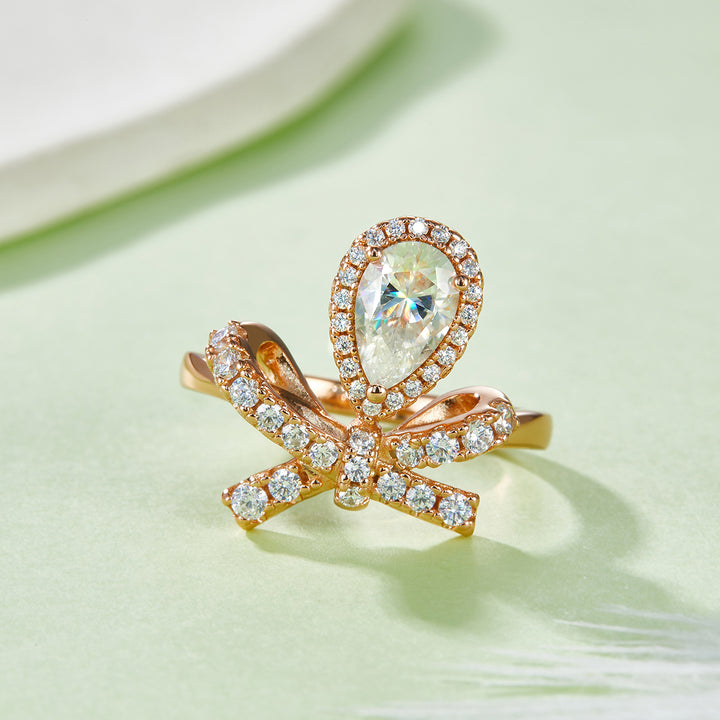 1 Carat Moissanite Zircon 925 Sterling Silver Ring Luxury