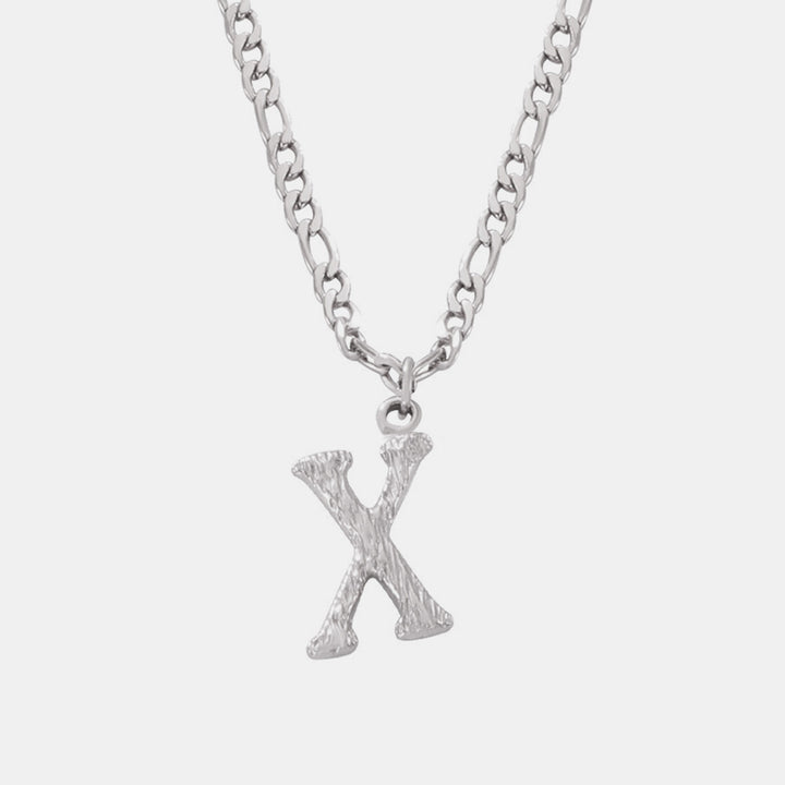 Personalized Titanium Steel Letter Pendant Necklace