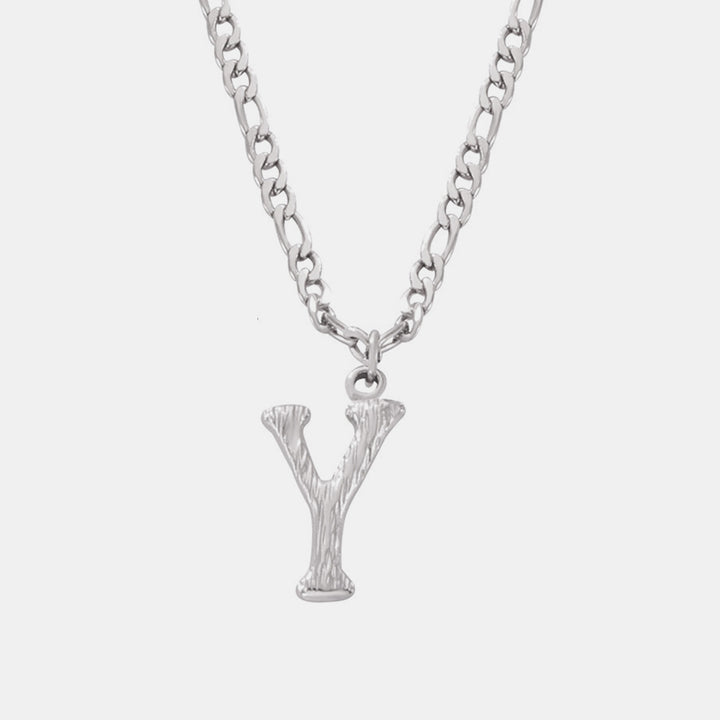 Personalized Titanium Steel Letter Pendant Necklace