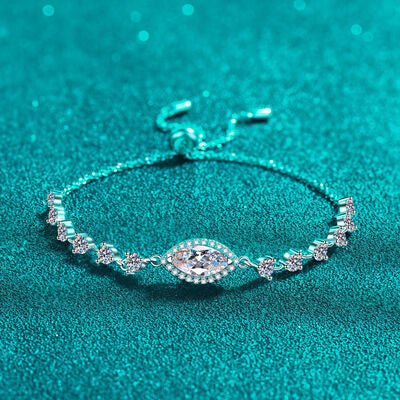 1 Carat Moissanite 925 Sterling Silver Bracelet for Elegance