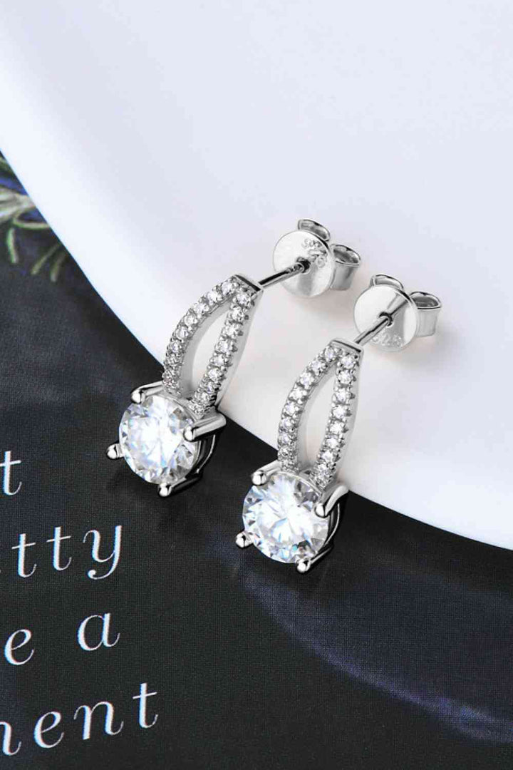1 Carat Moissanite 925 Sterling Silver Earrings for Women
