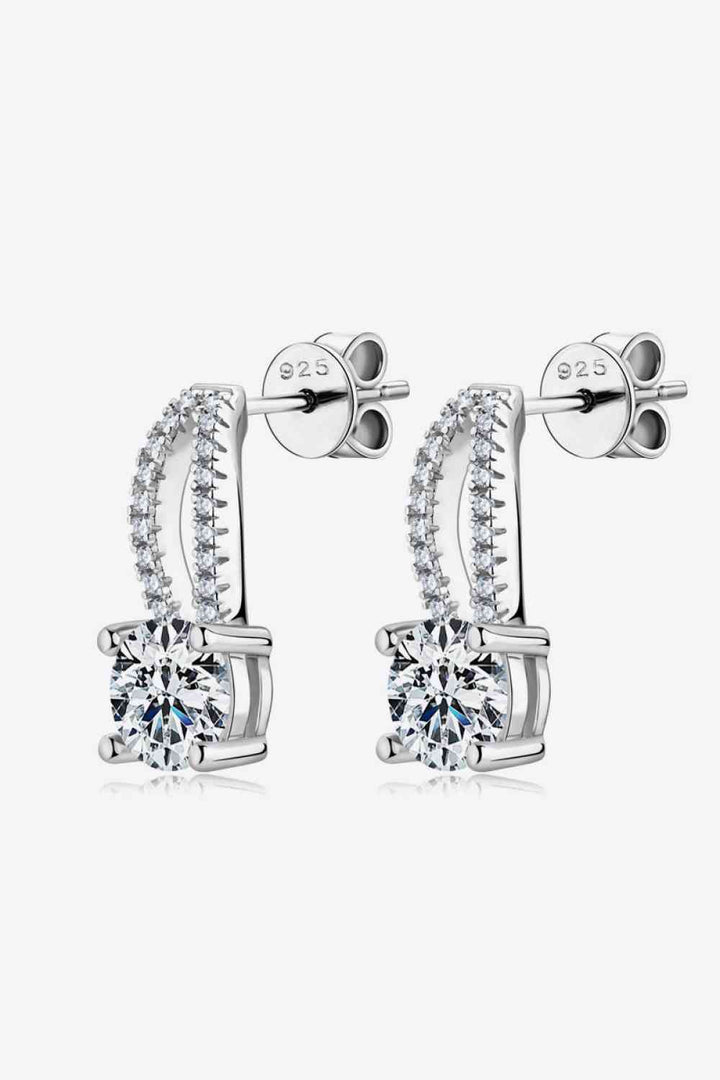1 Carat Moissanite 925 Sterling Silver Earrings for Women