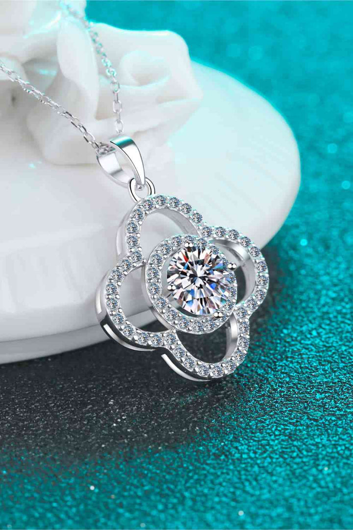 1 Carat Moissanite 925 Sterling Silver Necklace for Women