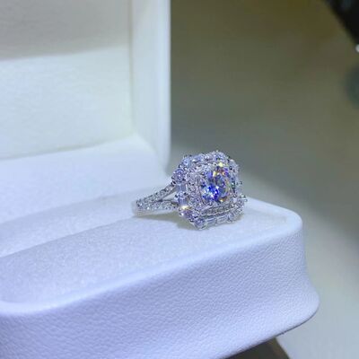 1 Carat Moissanite 925 Sterling Silver Ring for Elegance