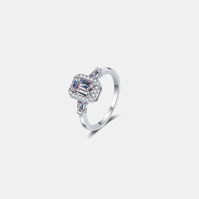 1 Carat Moissanite 925 Sterling Silver Ring for Elegance