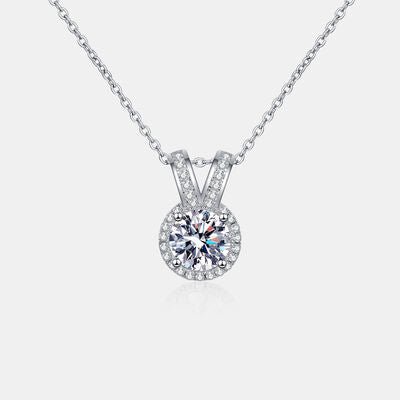 1 Carat Moissanite Rabbit Ears Shape Pendant Necklace Elegance