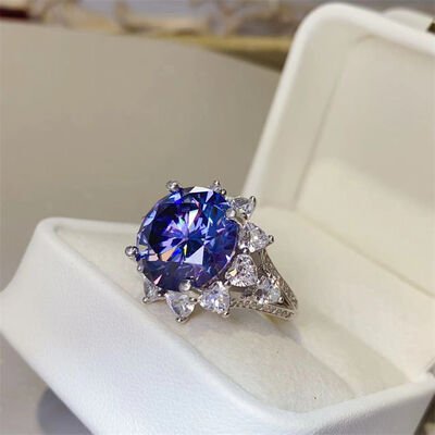 10 Carat Moissanite 925 Sterling Silver Ring for Elegance