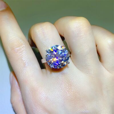 10 Carat Moissanite 925 Sterling Silver Ring for Elegance