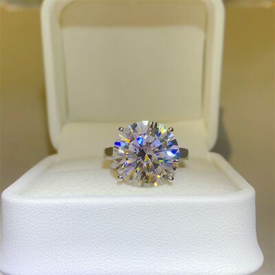 10 Carat Moissanite 925 Sterling Silver Ring for Elegance