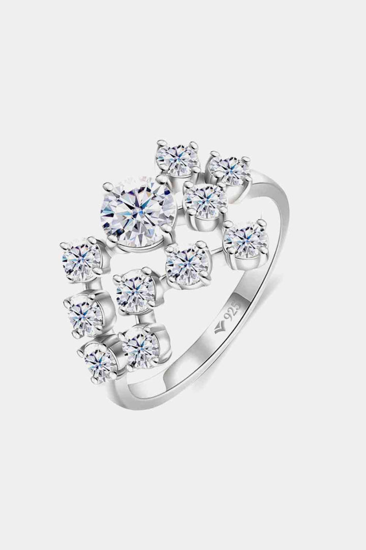 1.2 Carat Moissanite 925 Sterling Silver Ring for Elegance