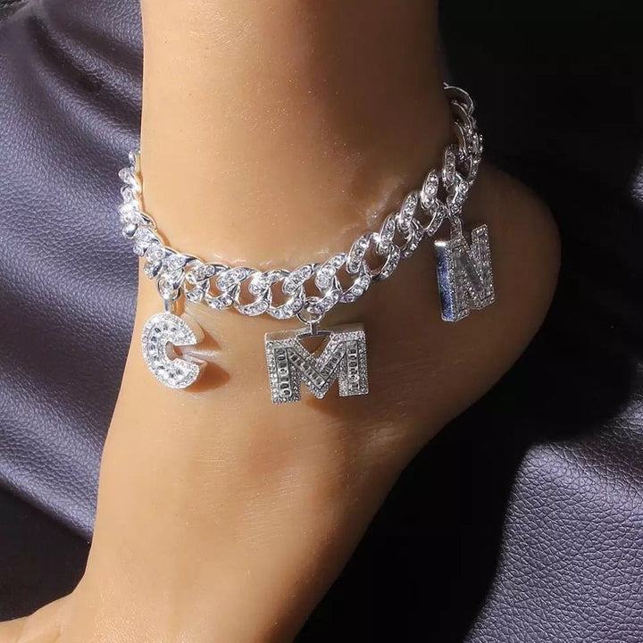 12mm Custom Letter Anklet