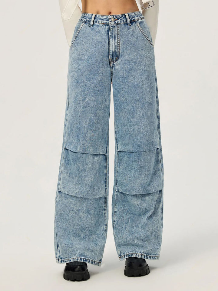 Wide Leg Jeans with Pockets for Women in Multiple Sizes