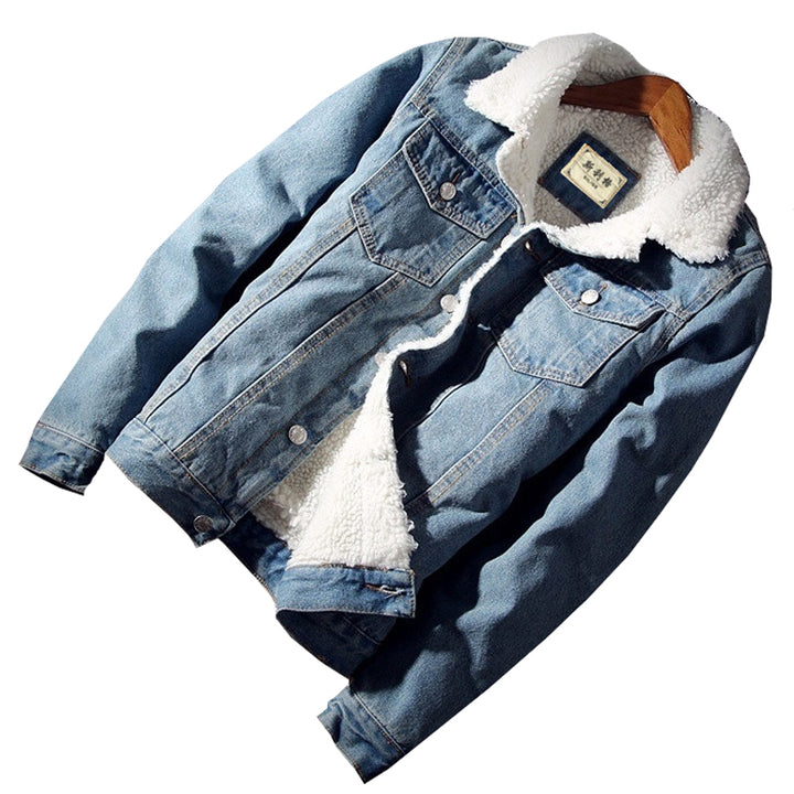 Men's Trendy Warm Denim Outerwear for Stylish Comfort