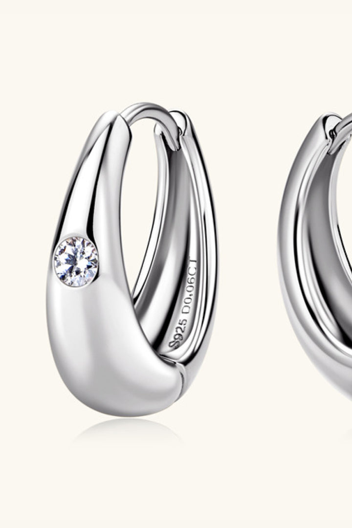 Moissanite 925 Sterling Silver Earrings for Elegant Style