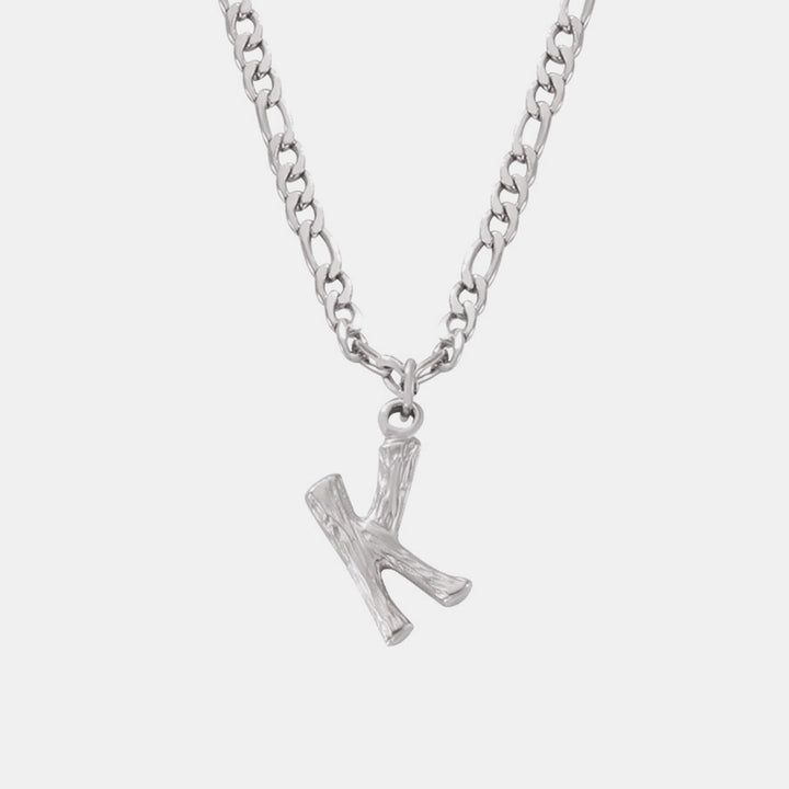 Customizable Titanium Steel Letter Pendant Necklace