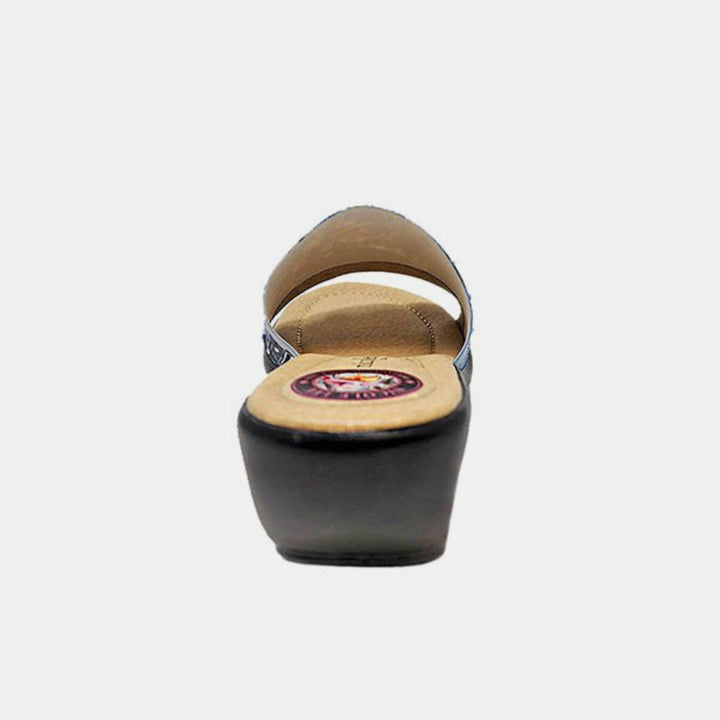 Nicole Lee USA Rhinestone Decor Wedge Slipper for Summer