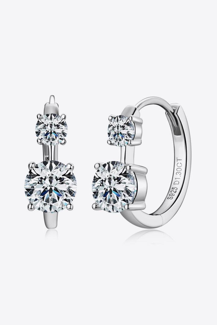1.3 Carat Moissanite 925 Sterling Silver Earrings Set