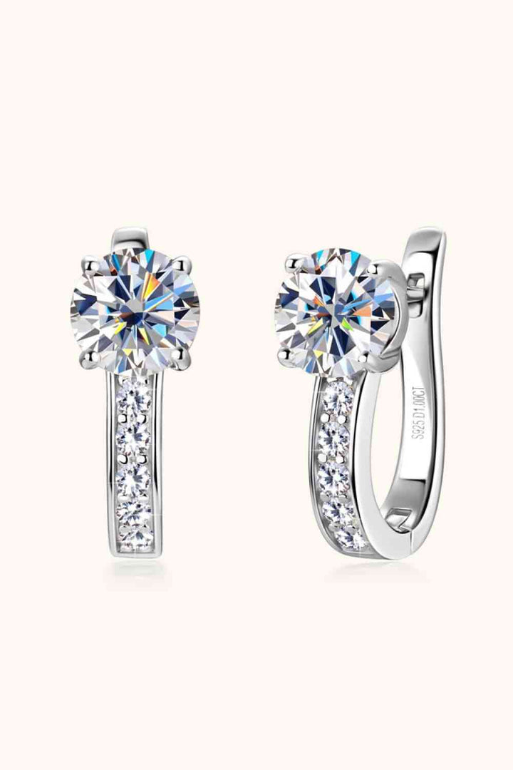 2 Carat Moissanite 925 Sterling Silver Earrings for Women