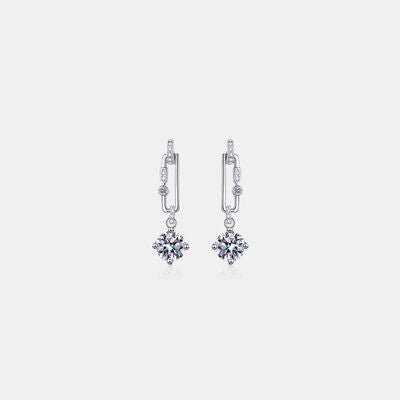 2 Carat Moissanite 925 Sterling Silver Earrings for Elegance