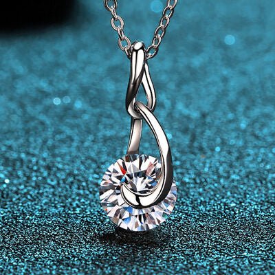 2 Carat Moissanite 925 Sterling Silver Necklace for Women
