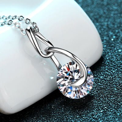 2 Carat Moissanite 925 Sterling Silver Necklace for Women