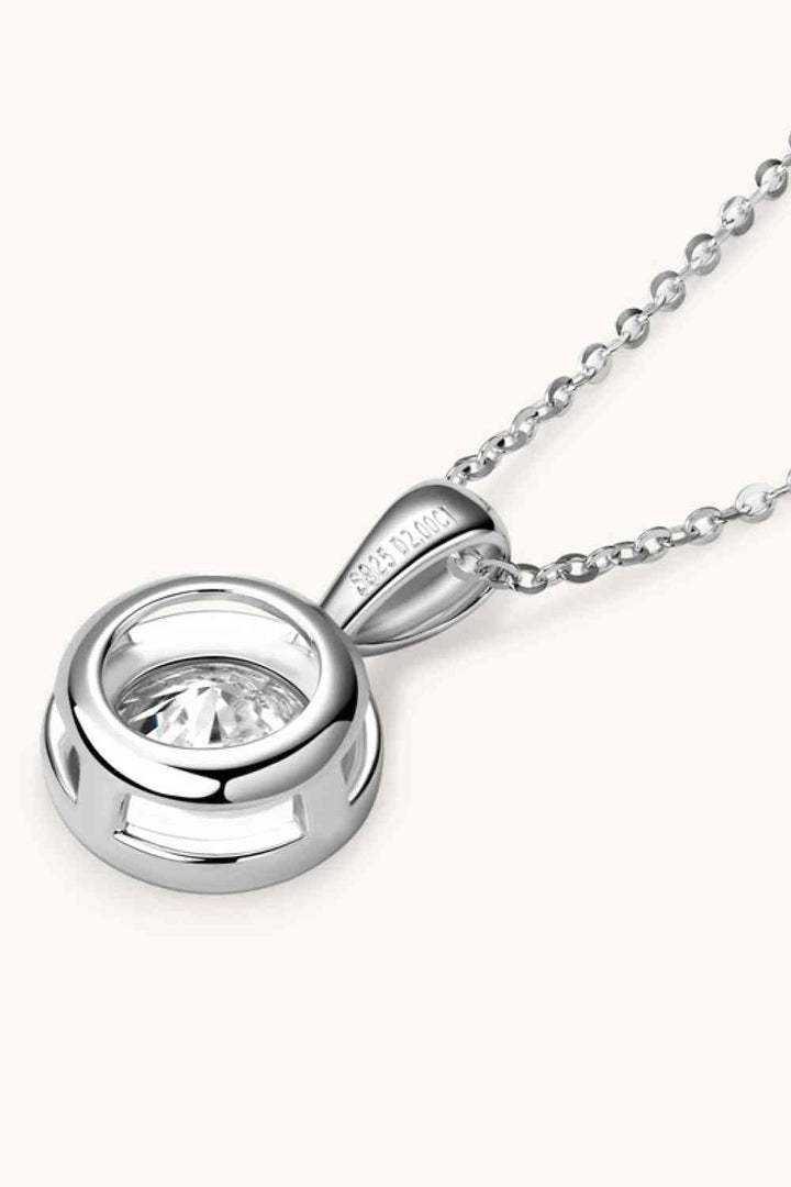 2 Carat Moissanite 925 Sterling Silver Necklace for Elegance