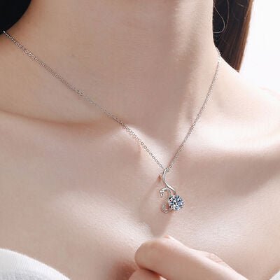 2 Carat Moissanite 925 Sterling Silver Necklace for Elegance