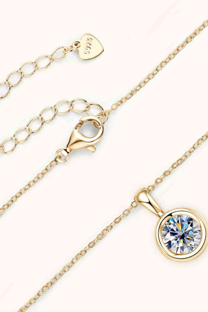 2 Carat Moissanite 925 Sterling Silver Necklace for Elegance