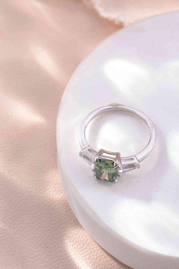 Elegant 2 Carat Moissanite 925 Sterling Silver Ring