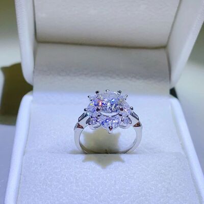 2 Carat Moissanite 925 Sterling Silver Ring for Elegance
