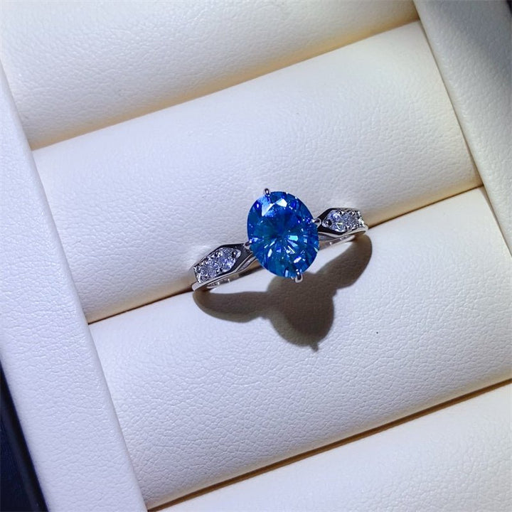 2 Carat Moissanite 925 Sterling Silver Ring for Elegance