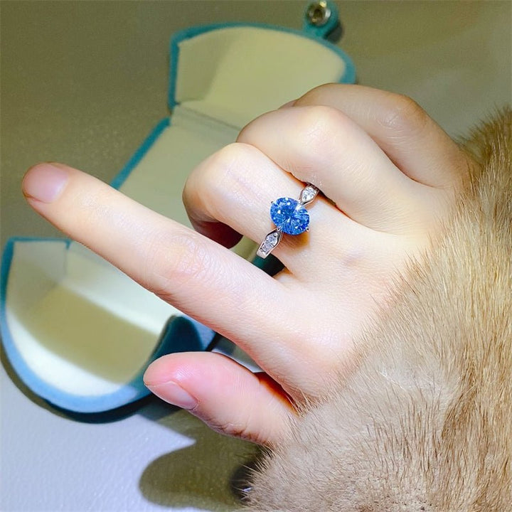 2 Carat Moissanite 925 Sterling Silver Ring for Elegance