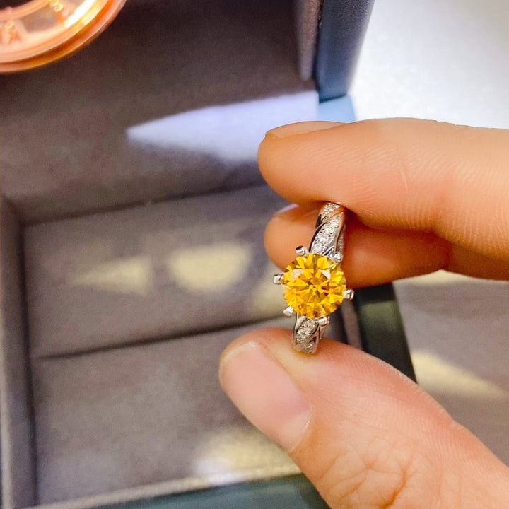 2 Carat Moissanite 925 Sterling Silver Ring for Elegance