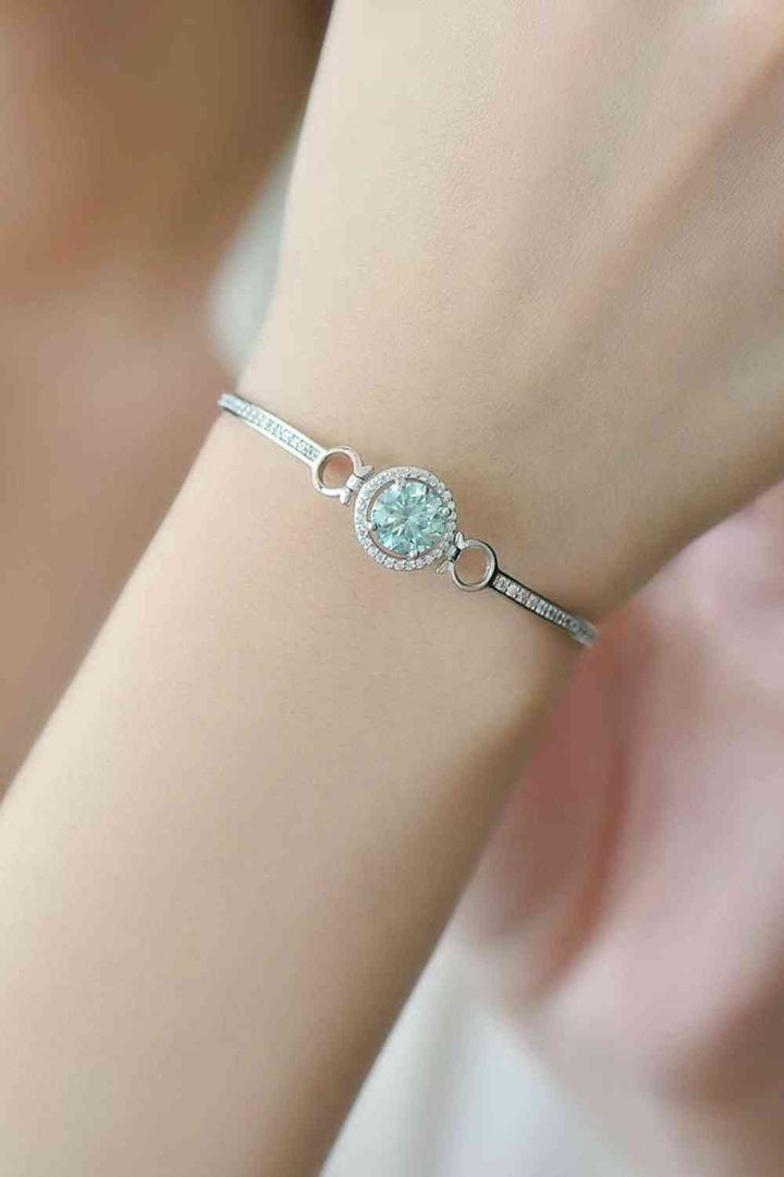 2 Carat Moissanite Platinum-Plated Bracelet for Elegance