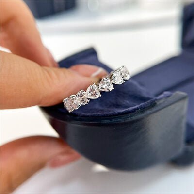 2.1 Carat 925 Sterling Silver Moissanite Heart Ring Gift