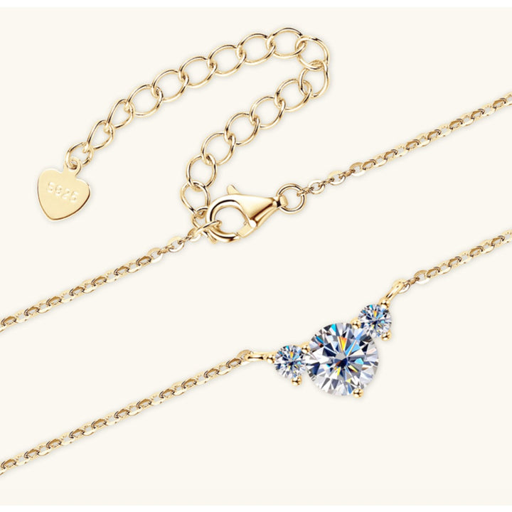 1.2 Carat Moissanite 925 Sterling Silver Necklace for Women