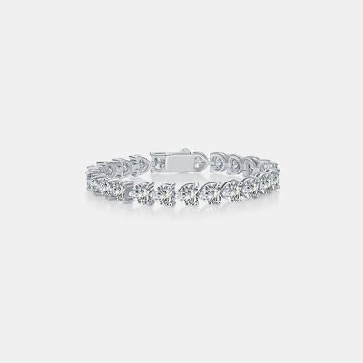 24 Carat Moissanite 925 Sterling Silver Heart Bracelet Gift