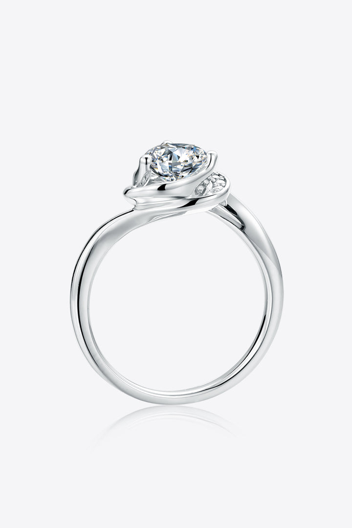 1 Carat Moissanite 925 Sterling Silver Heart Ring Gift