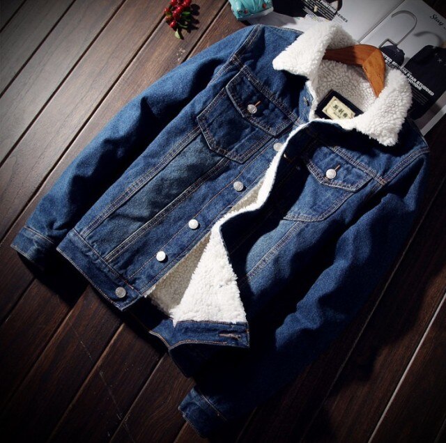 Men's Trendy Warm Denim Outerwear for Stylish Comfort