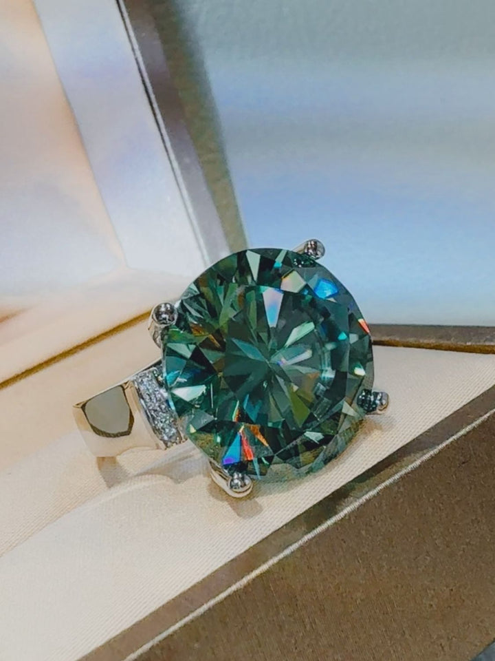 20 Carat Moissanite 925 Sterling Silver Ring for Women