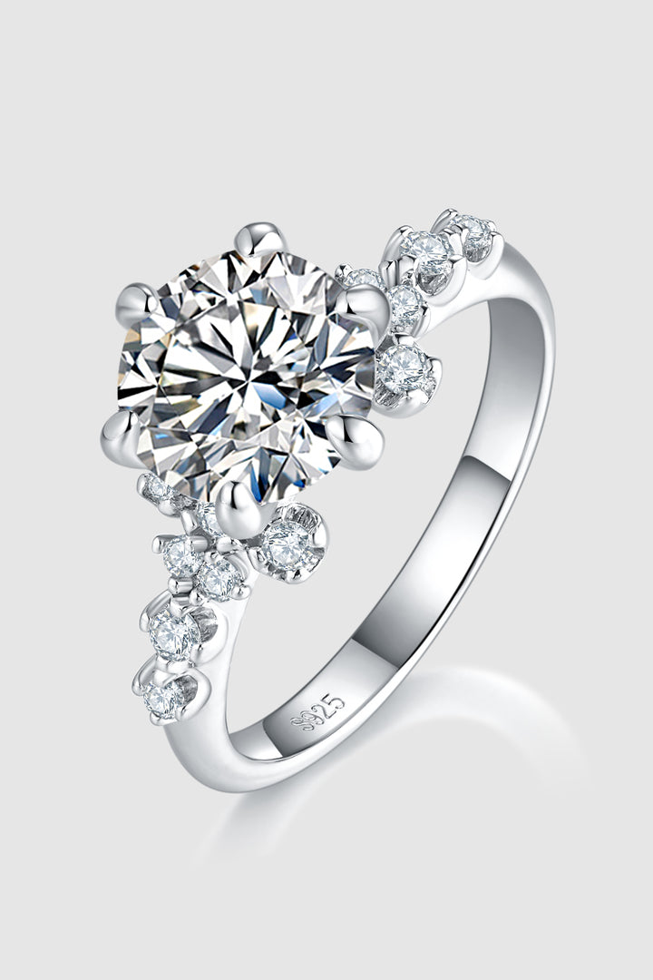 2 Carat Moissanite 925 Sterling Silver Ring for Women