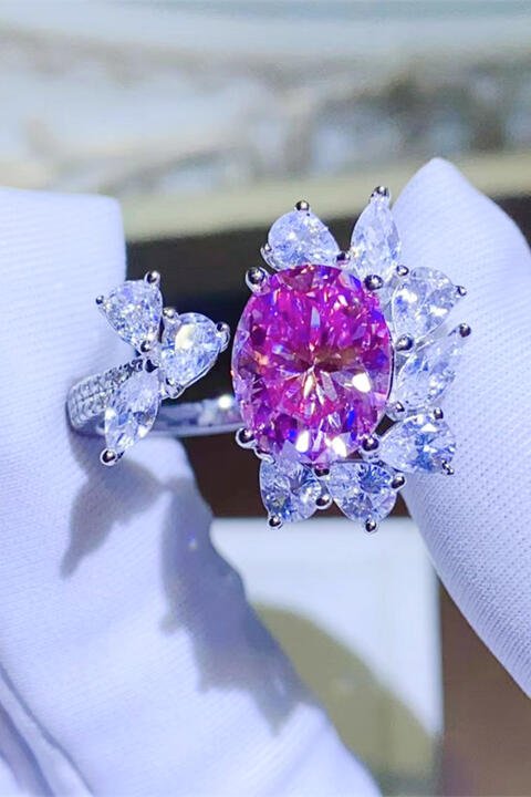 3 Carat Moissanite 925 Sterling Silver Open Ring Gift