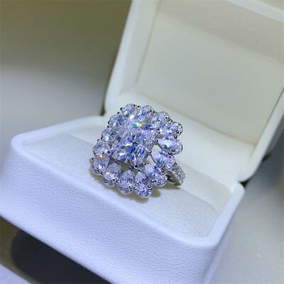 3 Carat Moissanite 925 Sterling Silver Ring for Women