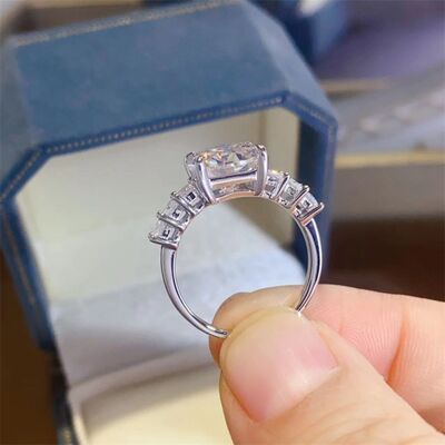 3 Carat Moissanite 925 Sterling Silver Ring for Elegance