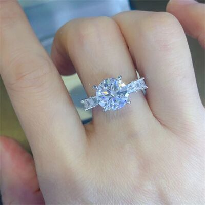 3 Carat Moissanite 925 Sterling Silver Ring for Elegance