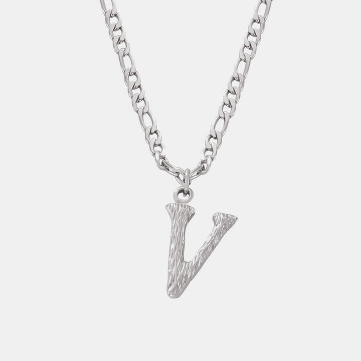 Personalized Titanium Steel Letter Pendant Necklace